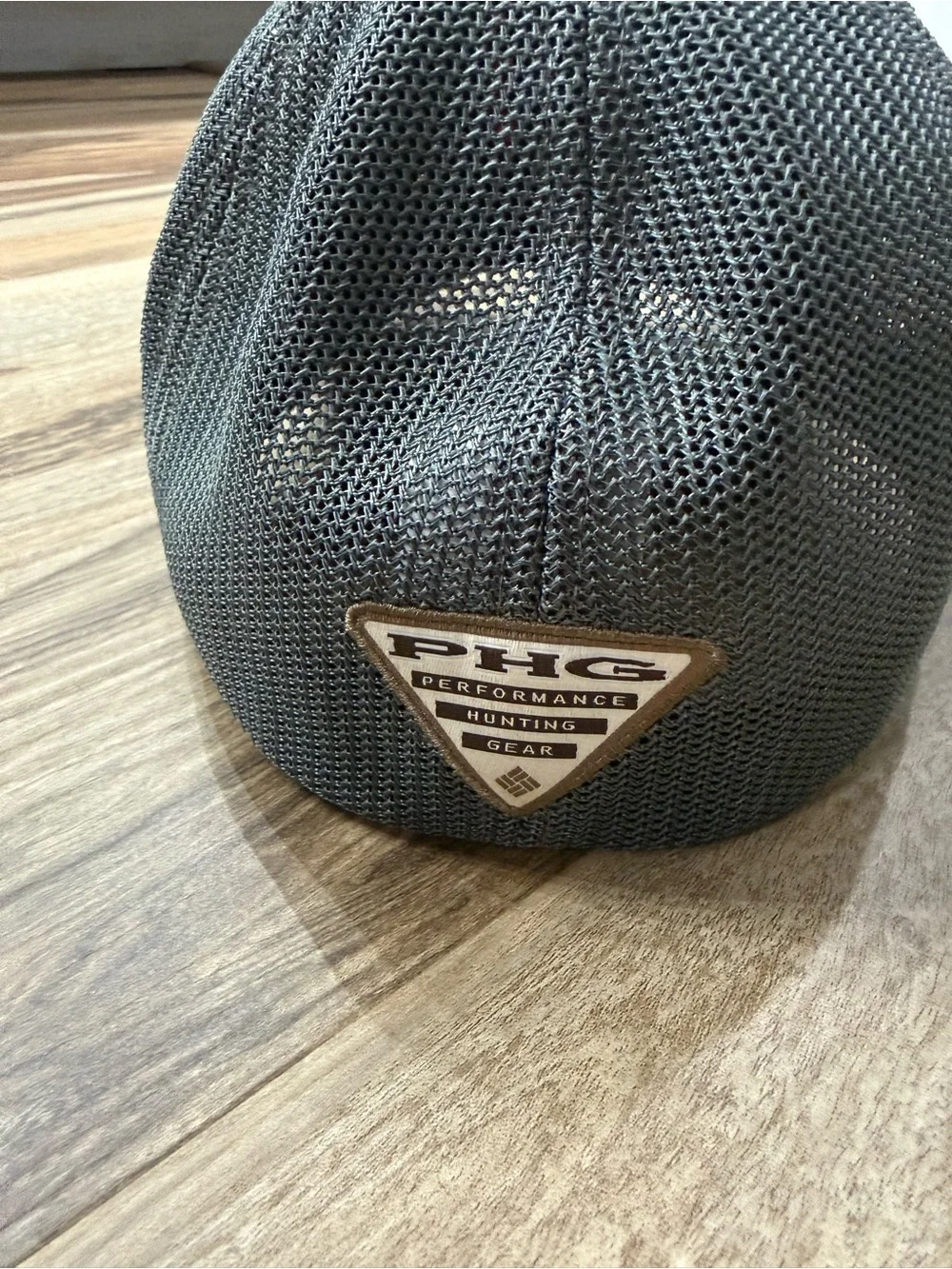 Men's Black Mesh Back Hat with Embossed Flag Patch